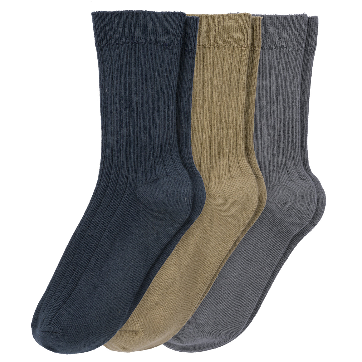 3 paar babysokjes met geribbelde structuur