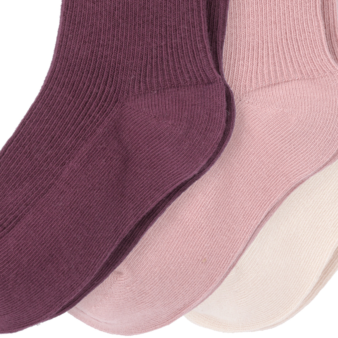 3 paar babysokjes met golvende manchetten