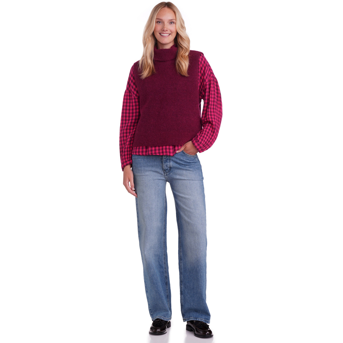 Dames jeans met wijde pijpen