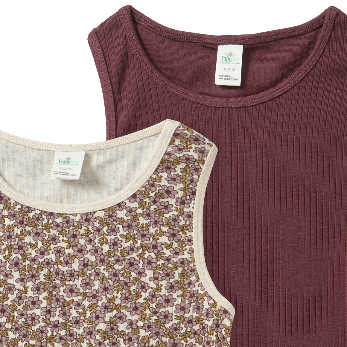 2 meisjesvesten met geribbelde structuur