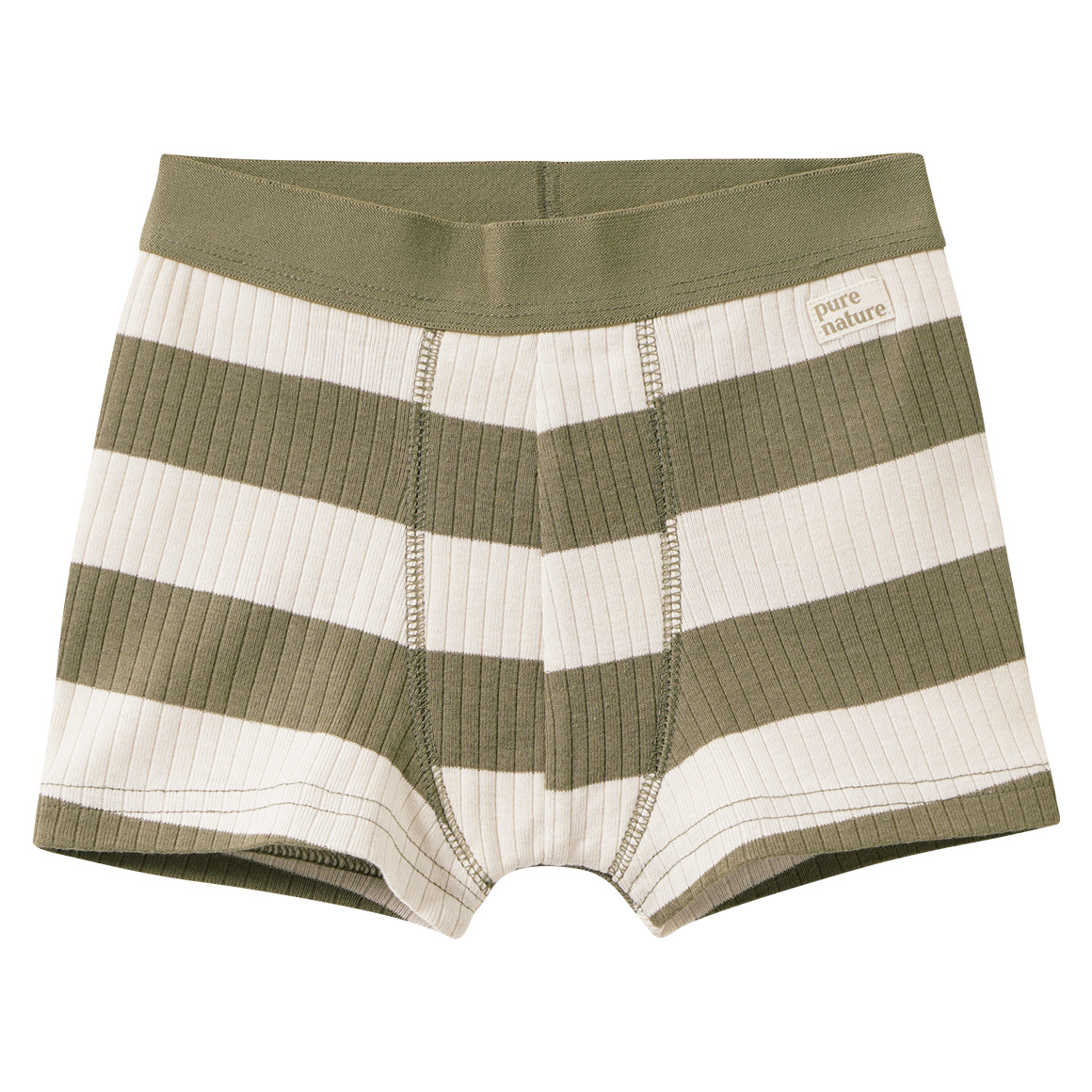 3 jongensboxers met geribbelde structuur