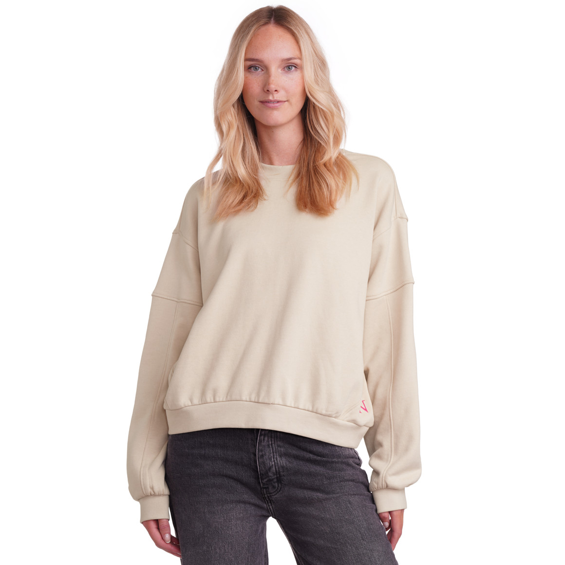 Damen Sweatshirt unifarben