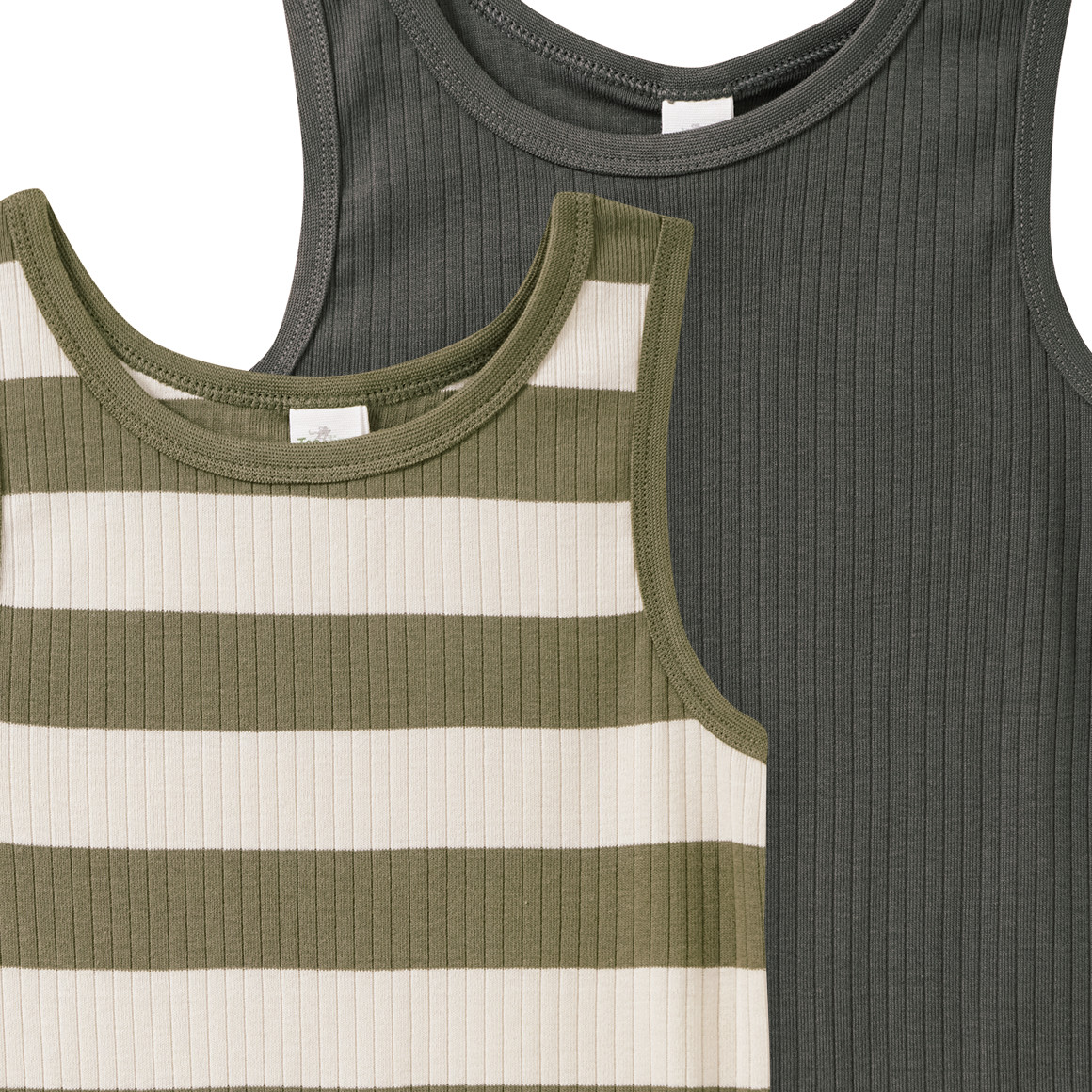 2 jongensvesten met geribbelde structuur