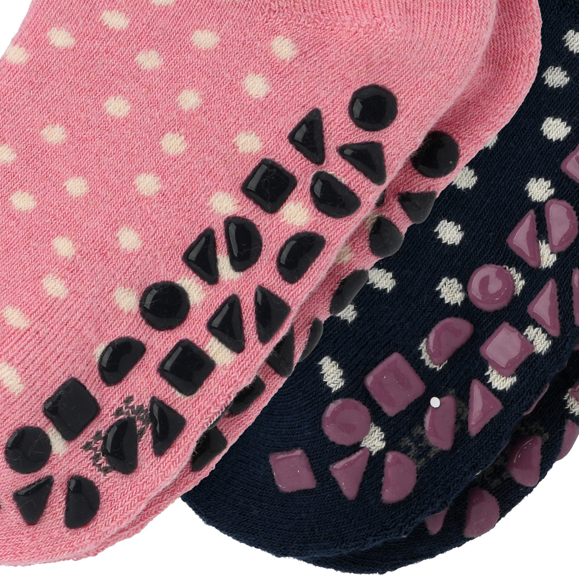 2 Mädchen Stoppersocken mit Bio-Baumwolle