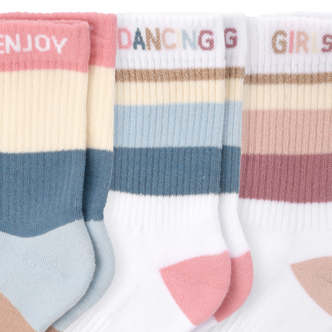 3 Paar Mädchen Tennissocken im Set