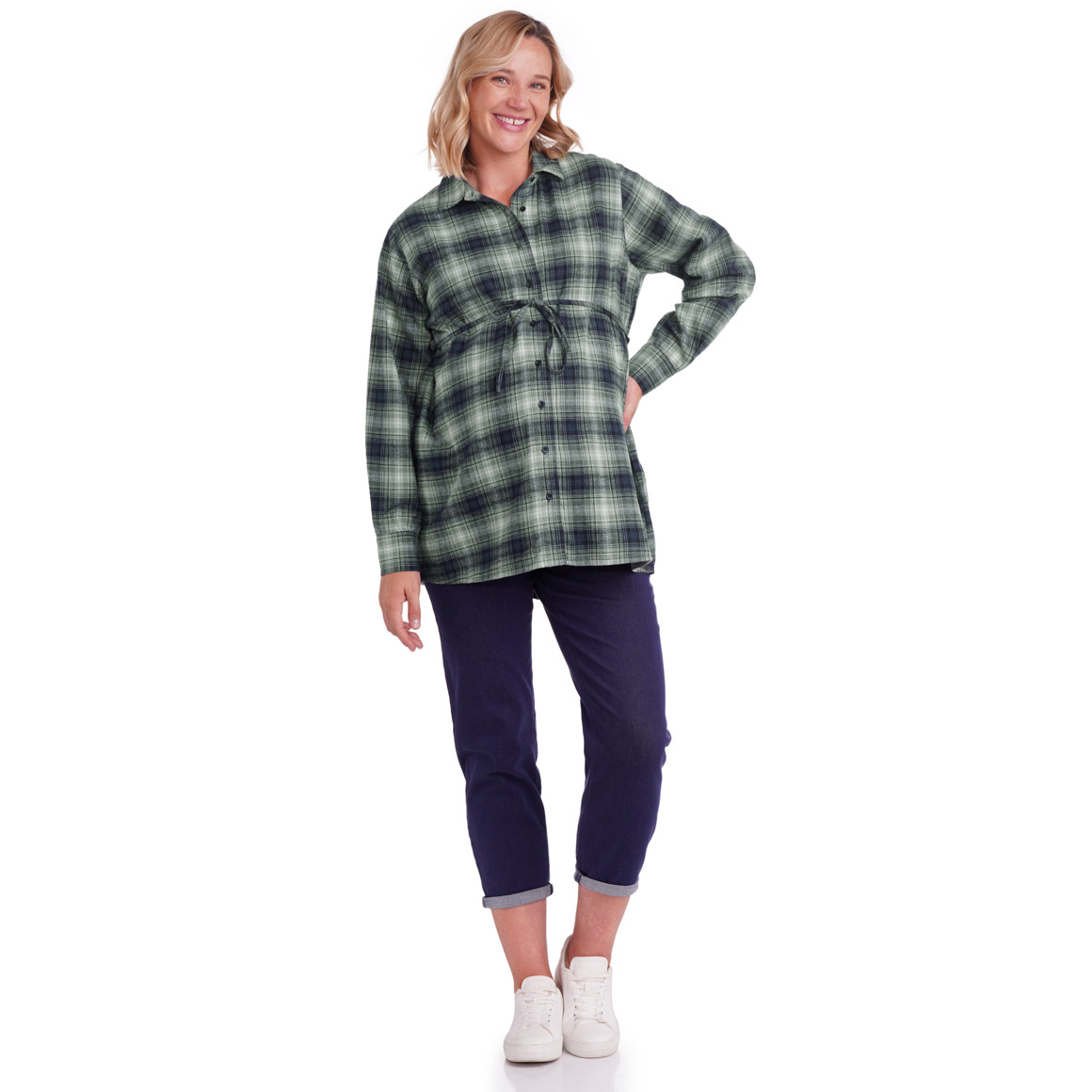 Damen Umstandsbluse mit Bindeband
