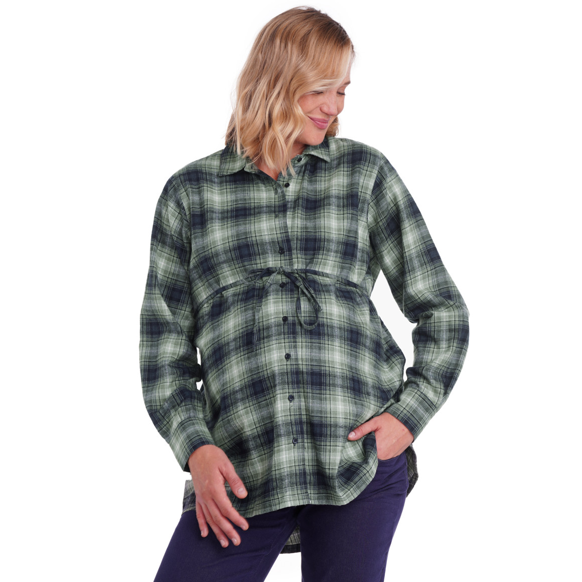 Damen Umstandsbluse mit Bindeband