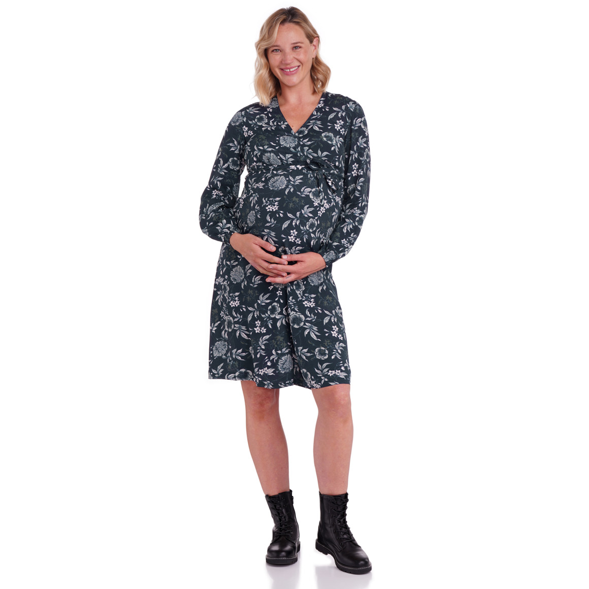 Damen Umstands-Kleid mit floralem Muster