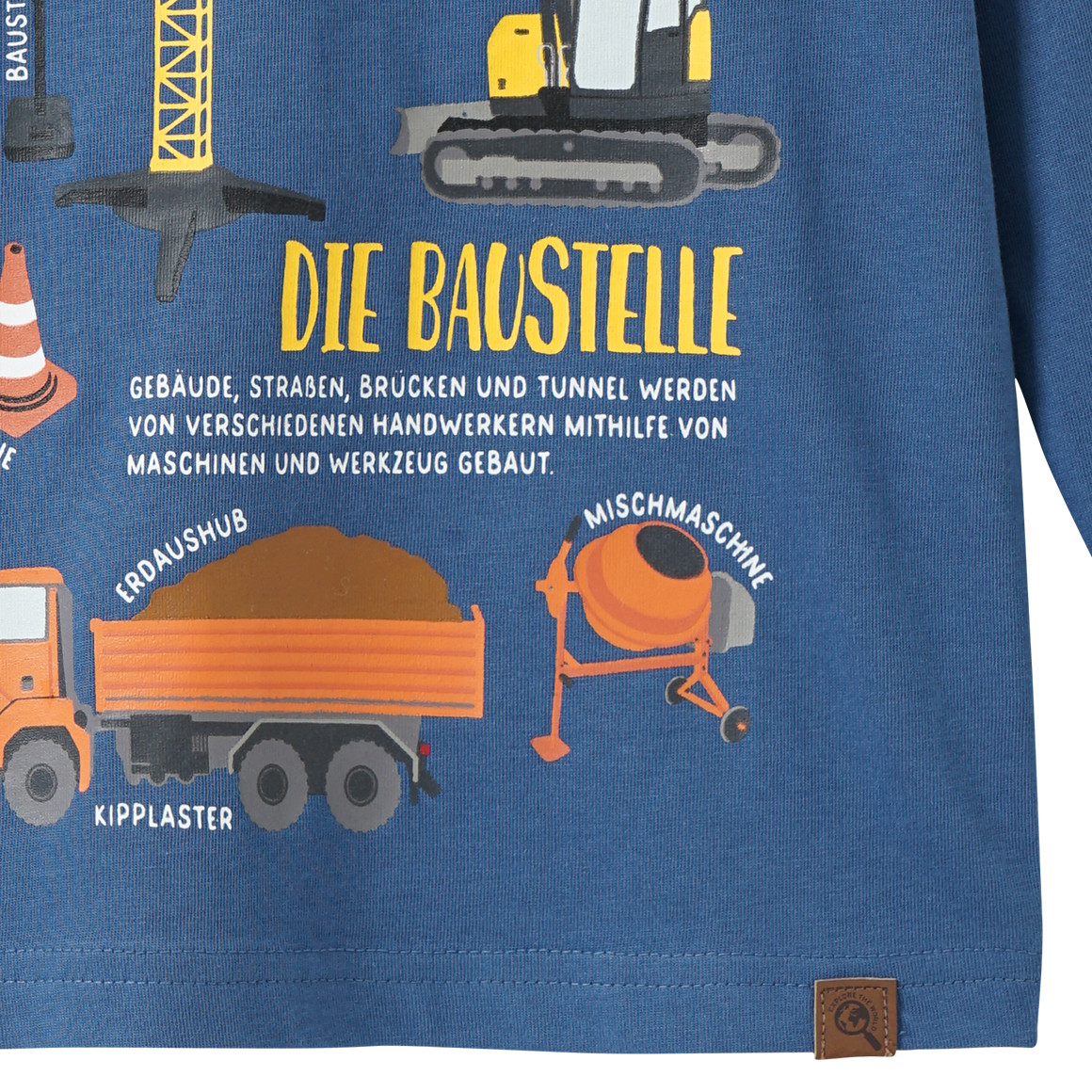 Kinder Langarmshirt mit Baustellen-Print