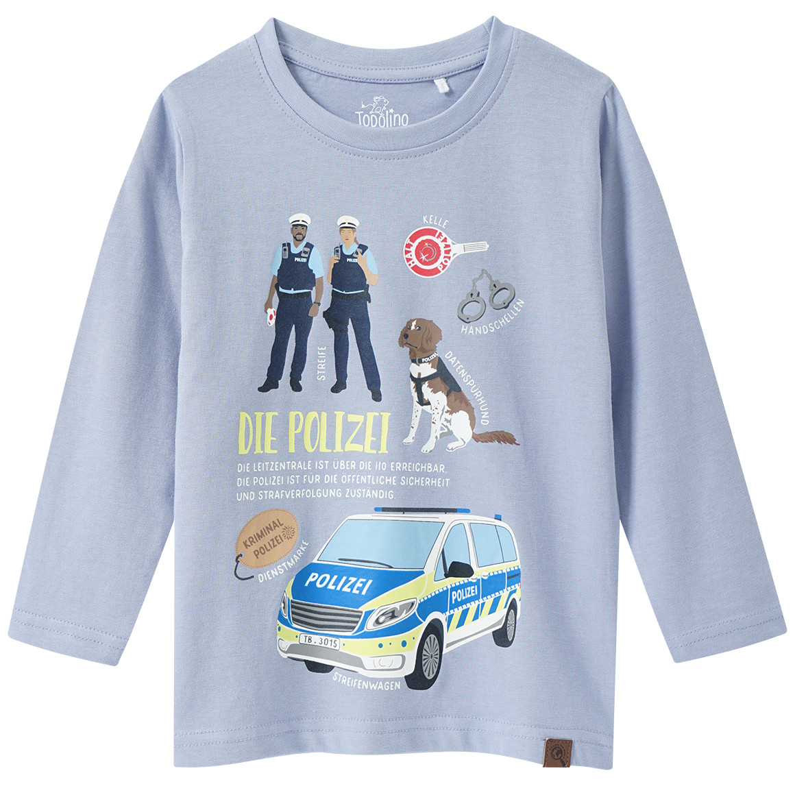 Kinder Langarmshirt mit Polizei-Print