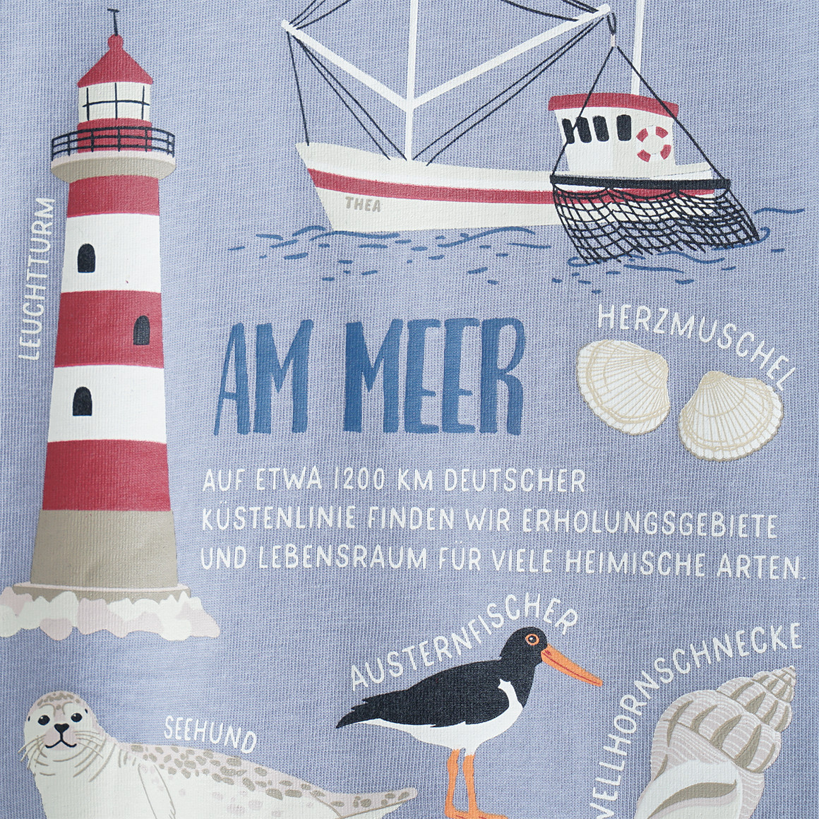 Kinder Langarmshirt mit Meer-Print
