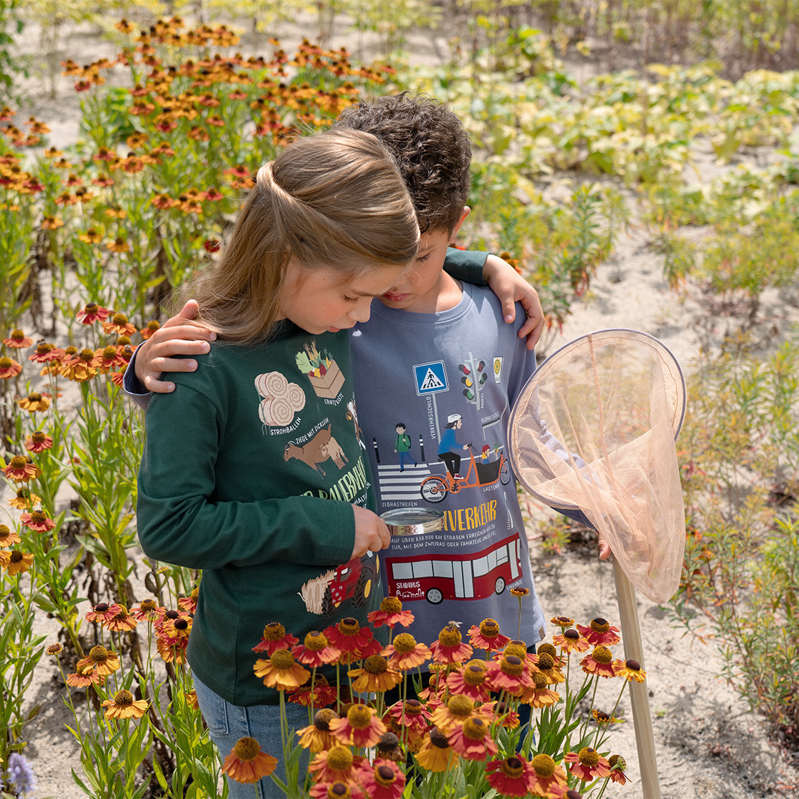 Kinder Langarmshirt mit Straßenverkehr-Motiv