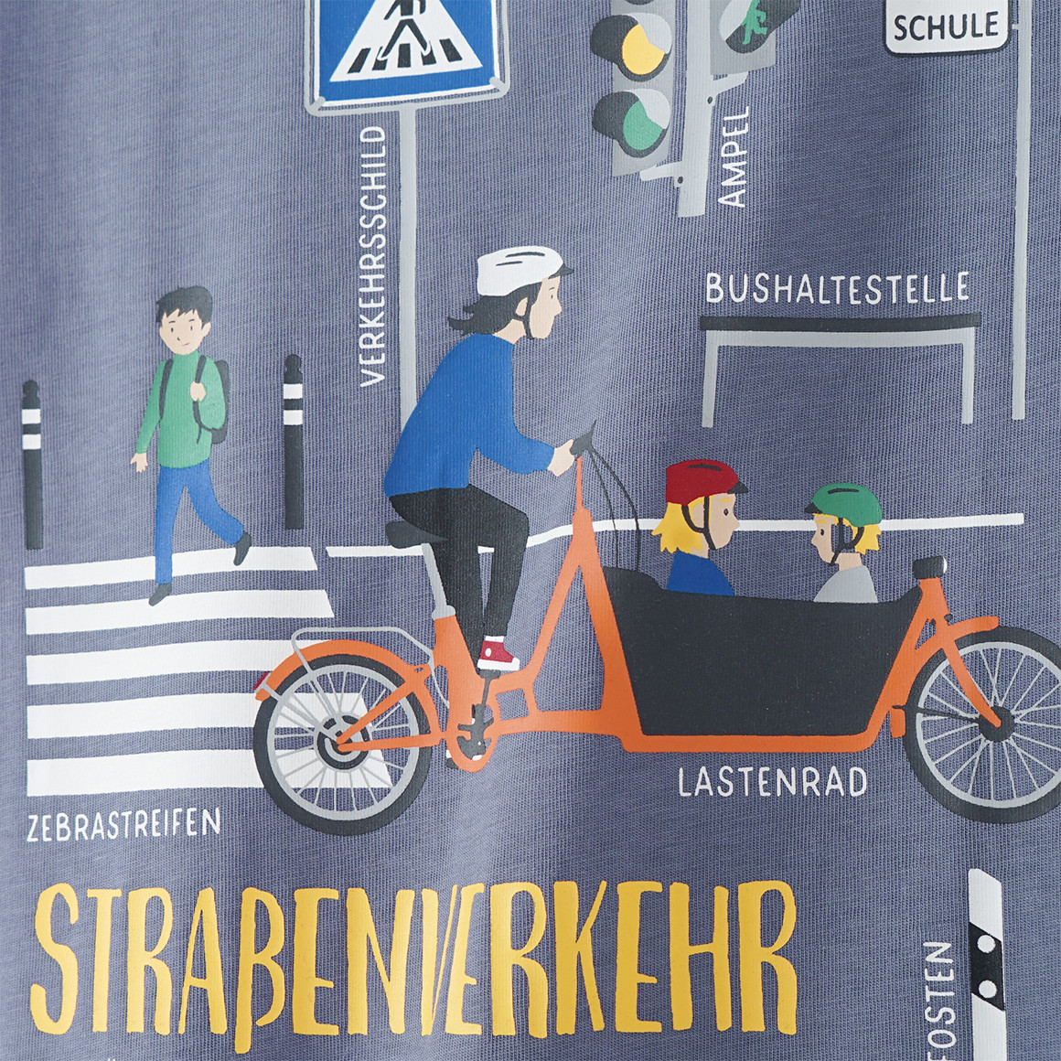 Kinder Langarmshirt mit Straßenverkehr-Motiv