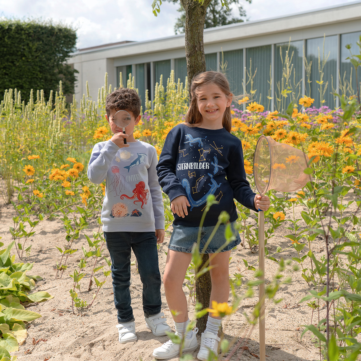 Kinder Sweatshirt mit Sternbilder-Print