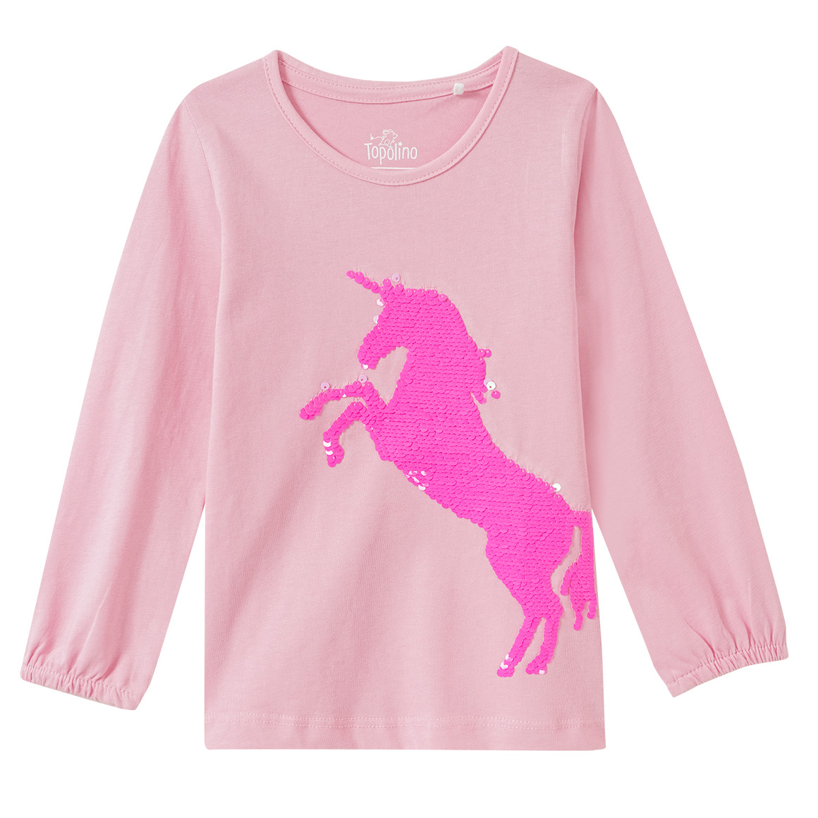 Mädchen Langarmshirt mit Wendepailletten