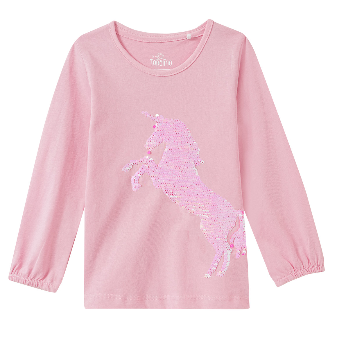 Mädchen Langarmshirt mit Wendepailletten