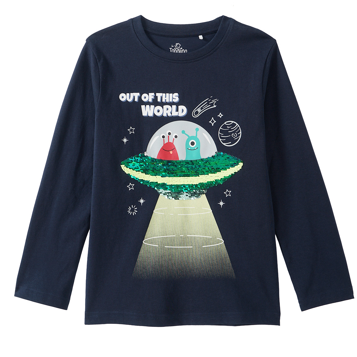 Jungen Langarmshirt mit Wendepailletten