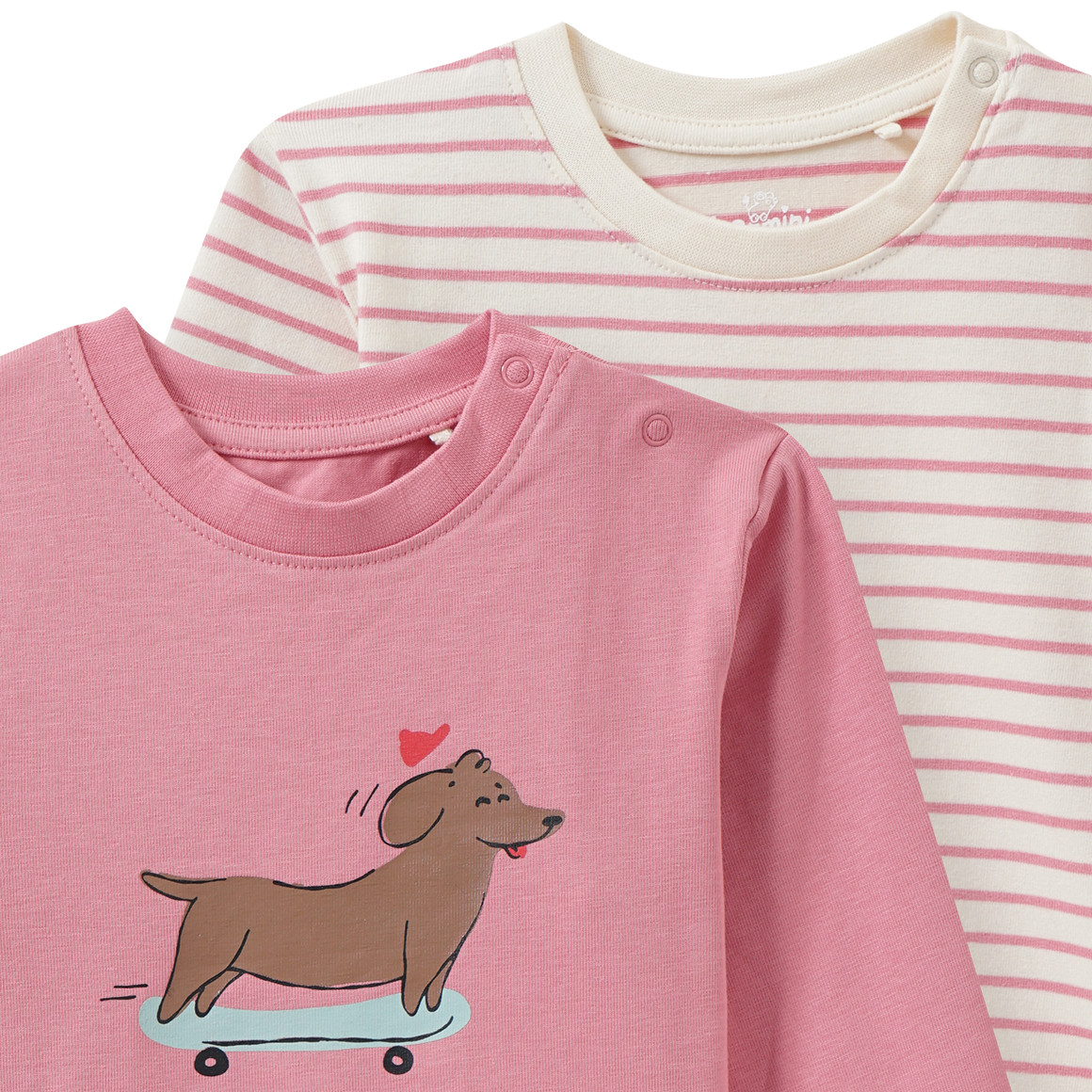 2 babyhemden met lange mouwen