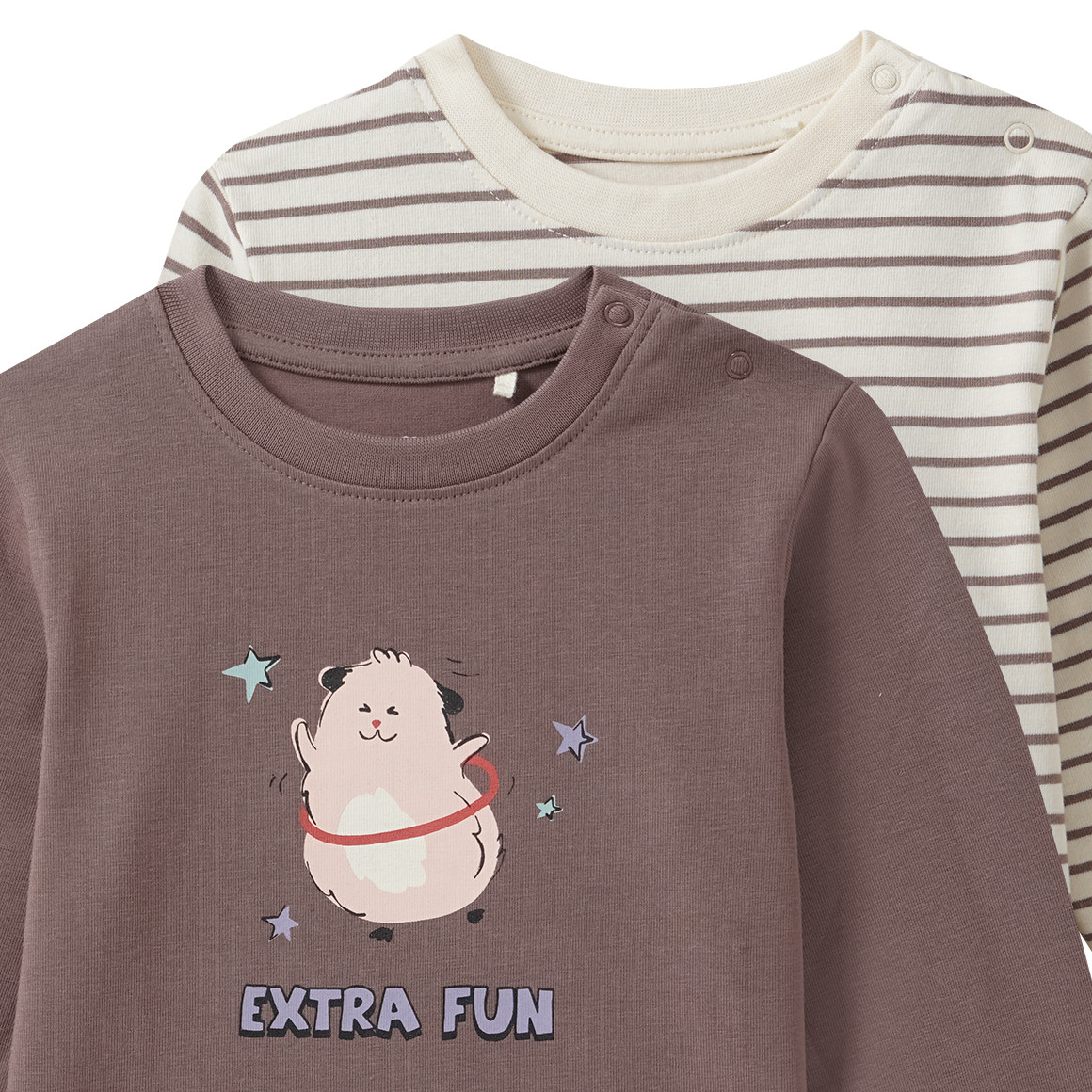 2 babyhemden met lange mouwen