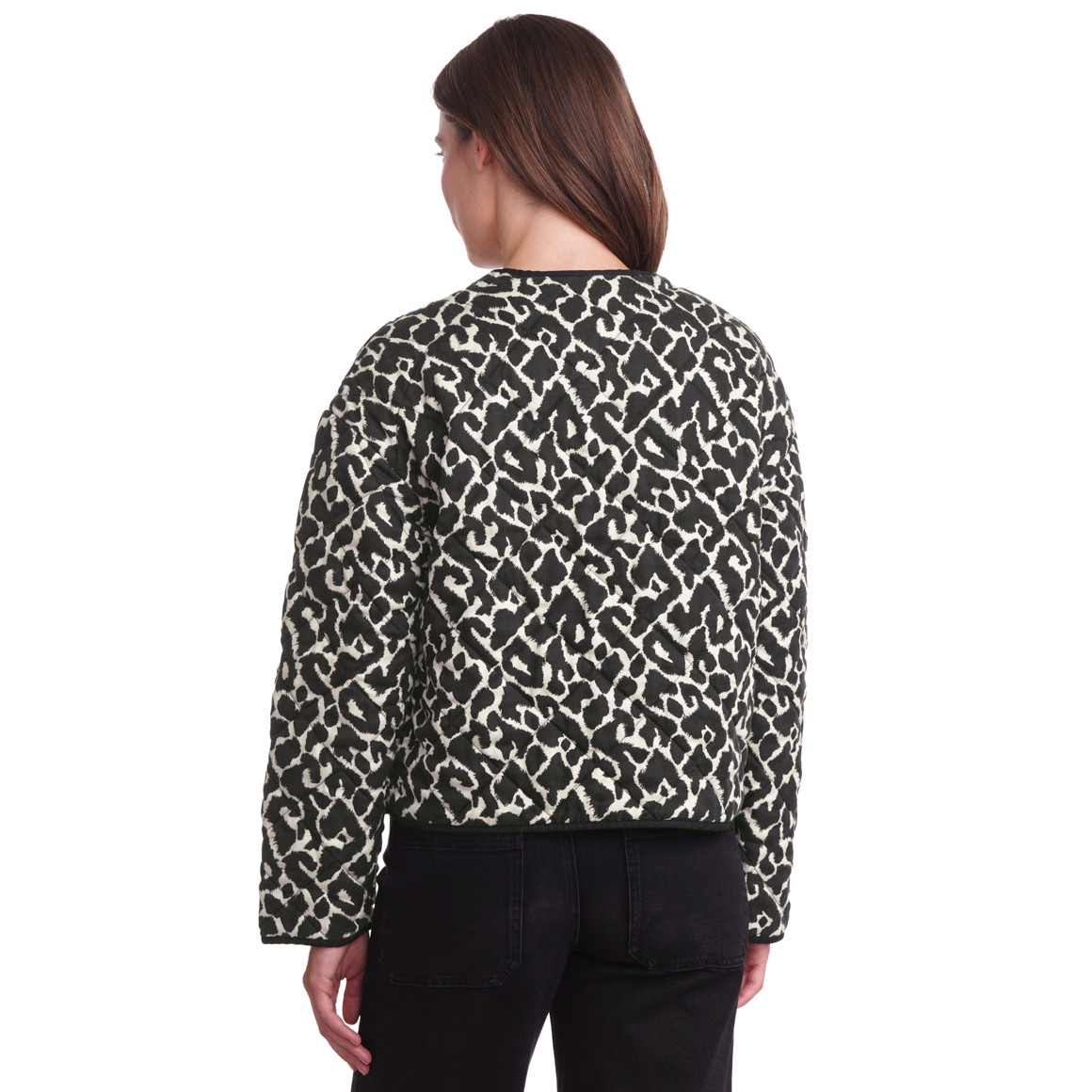 Gewatteerd damesjack in dierenlook