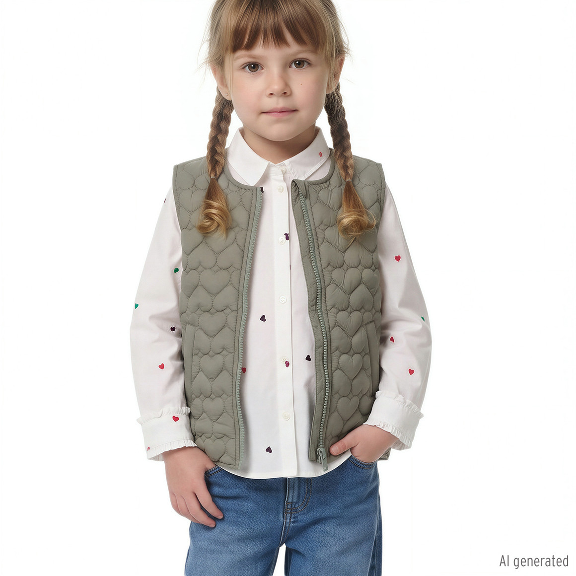 Mädchen Weste in kurzer Form