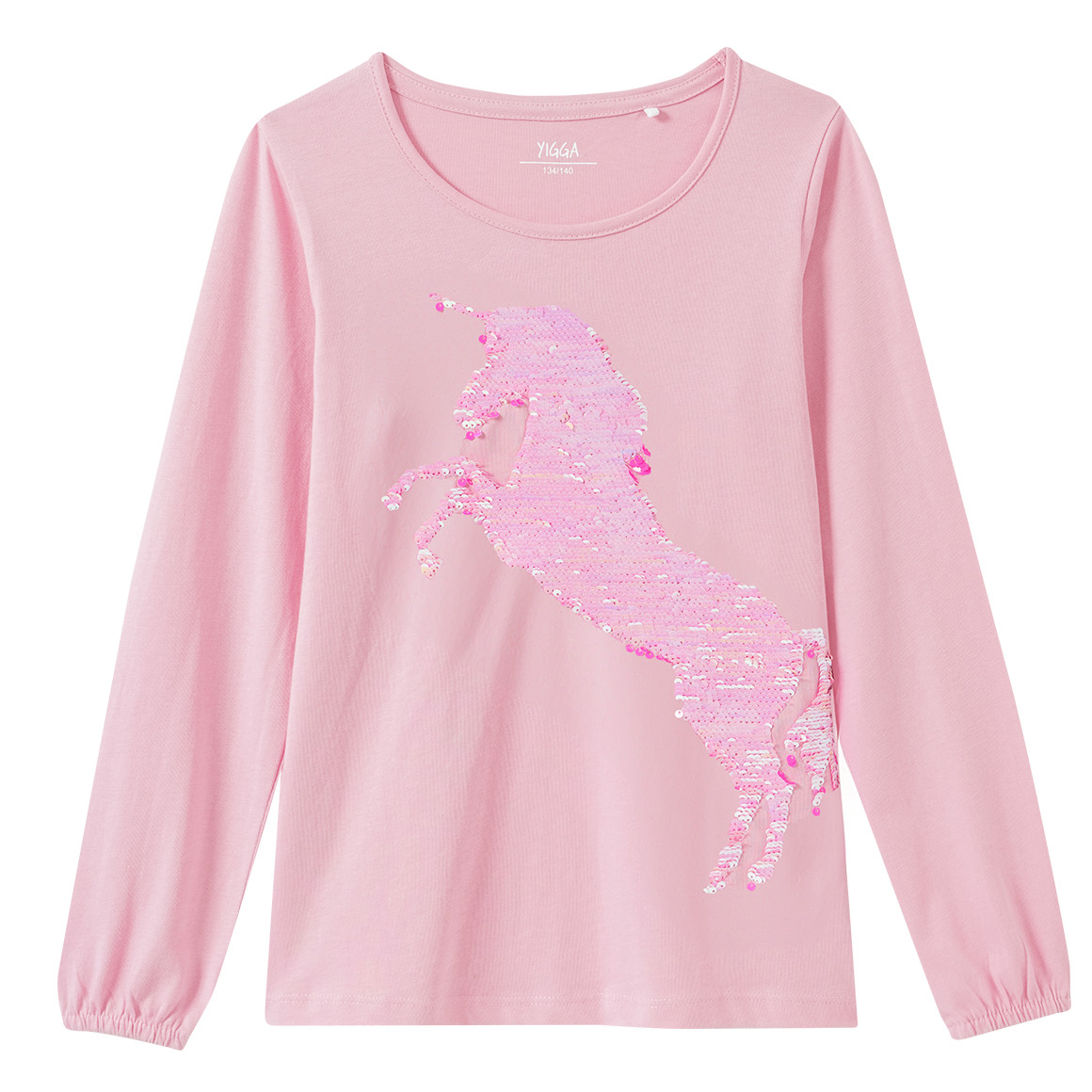 Meisjes longsleeve met omkeerbare pailletten