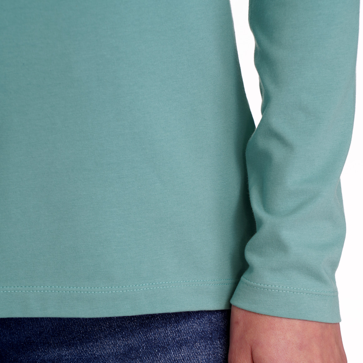 3 damesshirts met lange mouwen in effen kleur