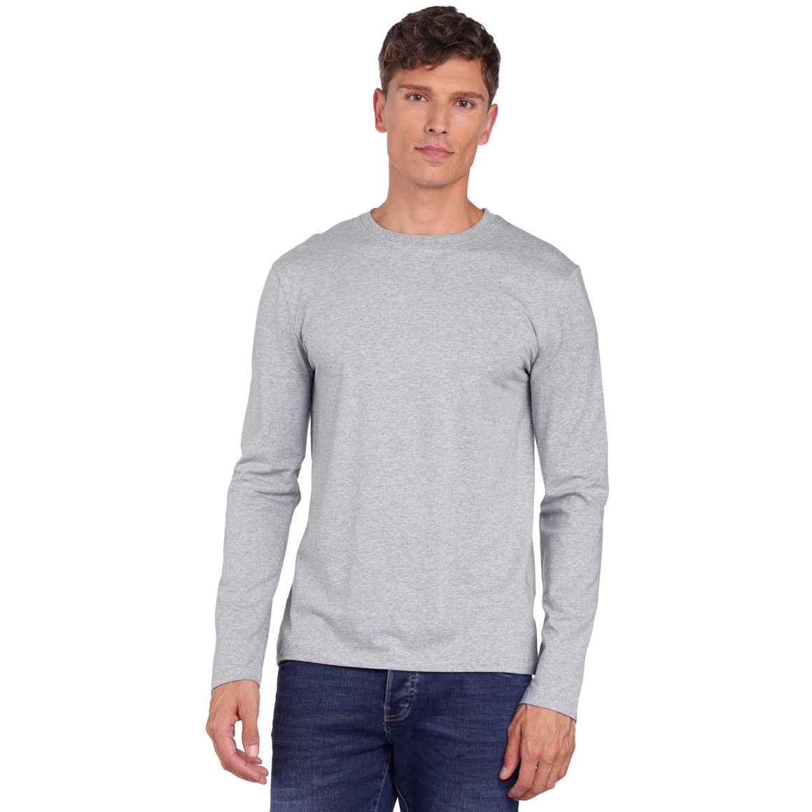 3 Herren Langarmshirts im Basic-Look