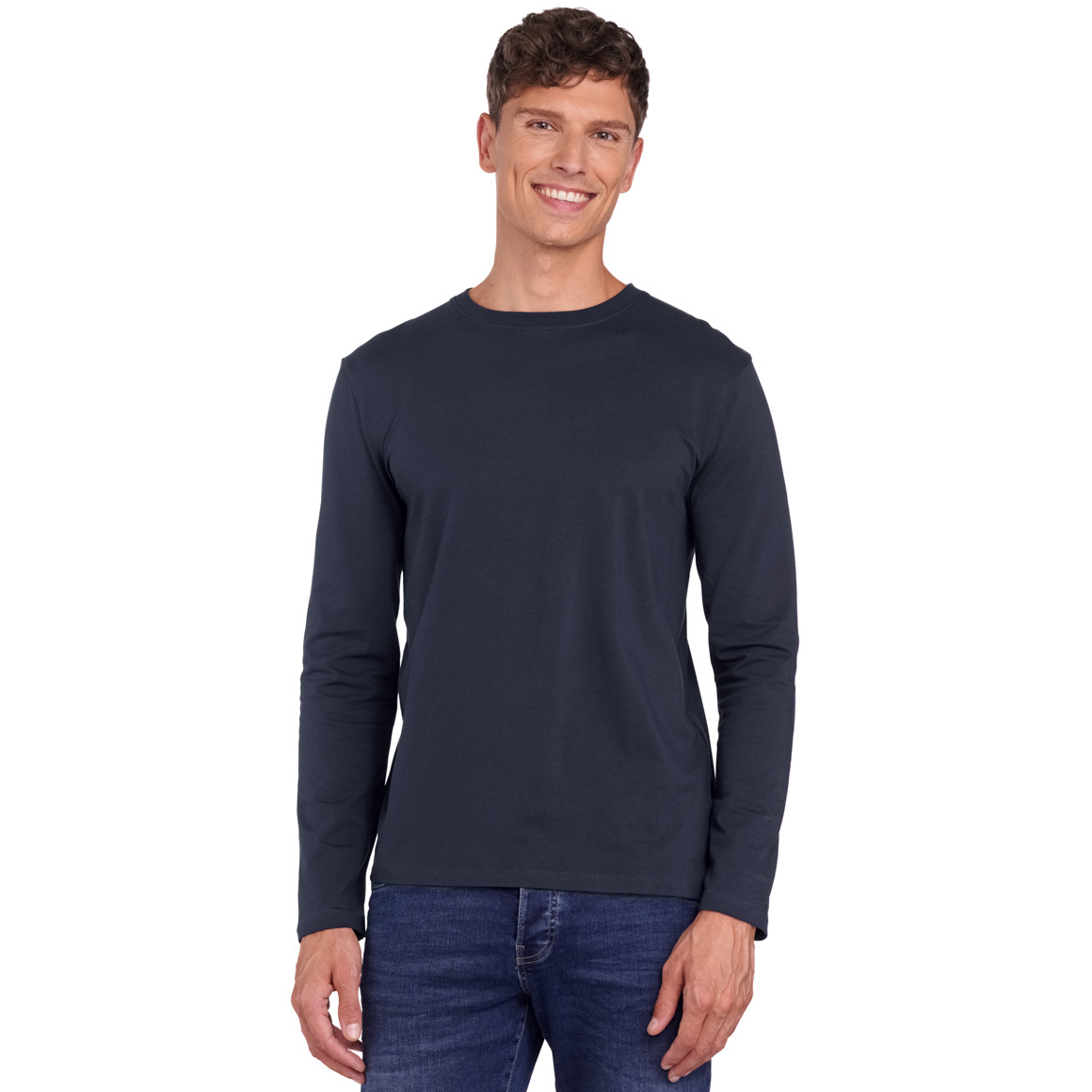 3 Herren Langarmshirts im Basic-Look