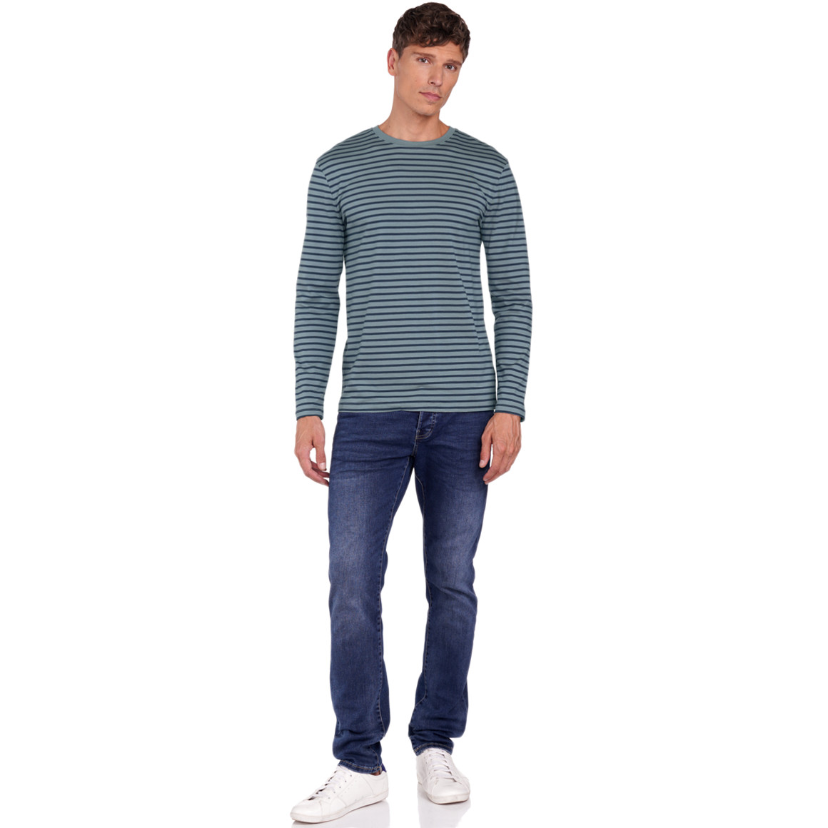 3 Herren Langarmshirts im Basic-Look