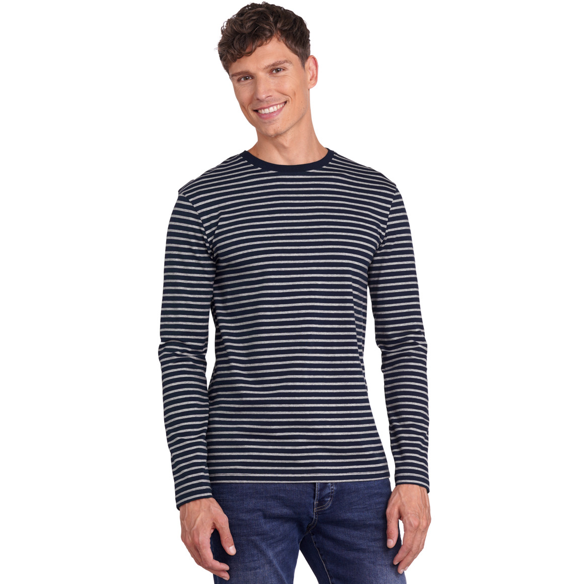 3 Herren Langarmshirts im Basic-Look