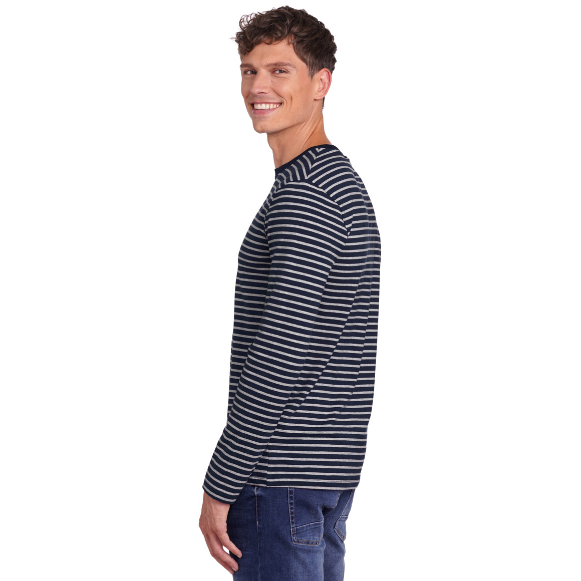 3 Herren Langarmshirts im Basic-Look