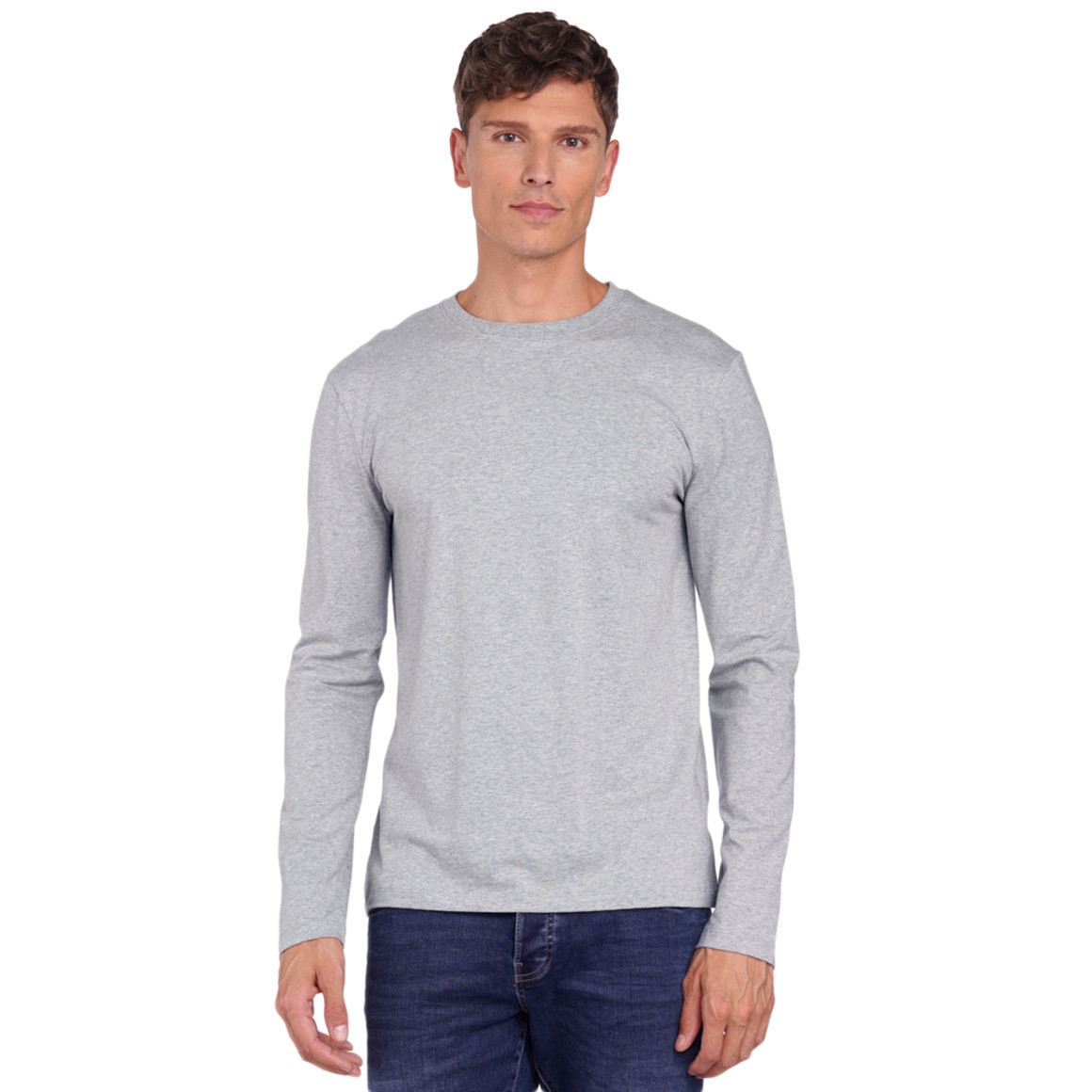 3 Herren Langarmshirts im Basic-Look