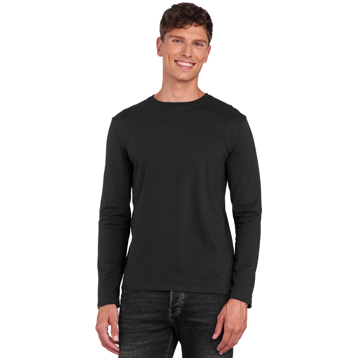 3 herenshirts met lange mouwen in basic look