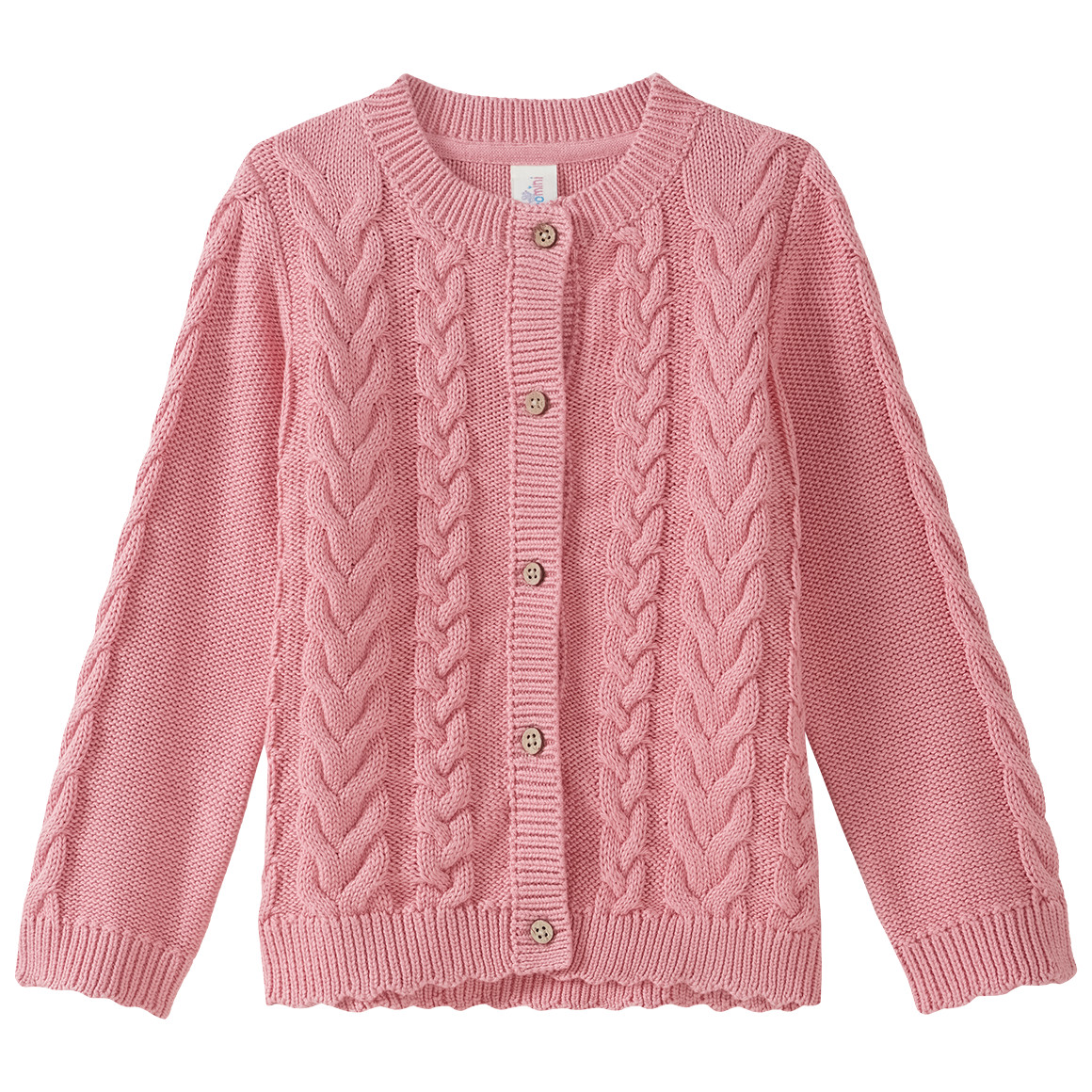 Baby Strickjacke mit Zopfmuster
