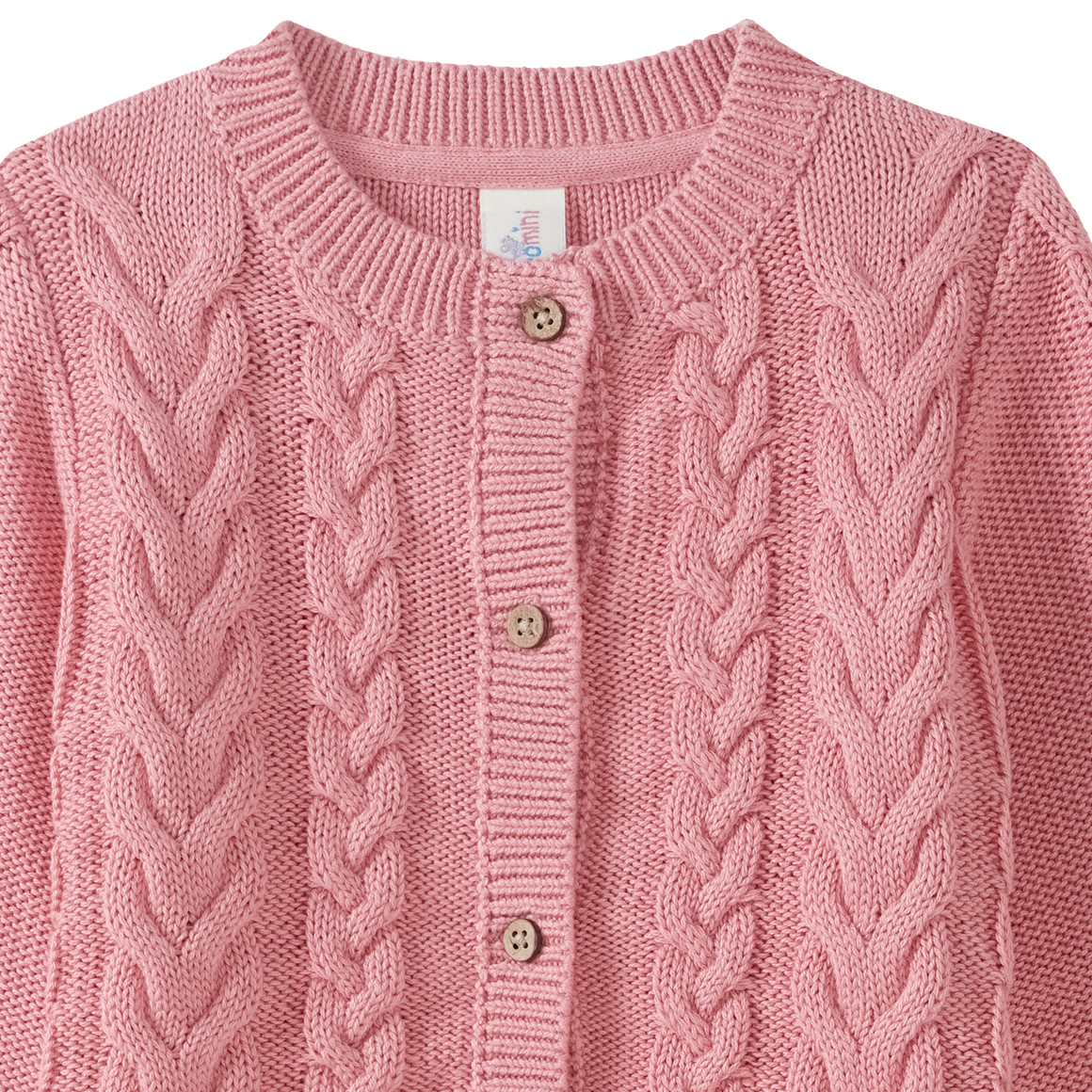 Baby Strickjacke mit Zopfmuster