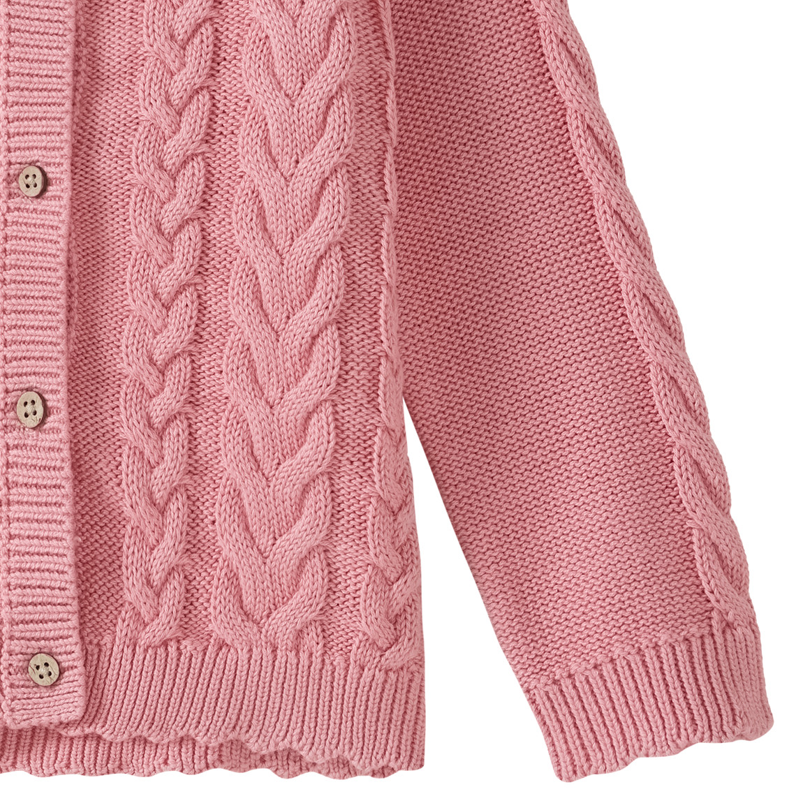 Baby Strickjacke mit Zopfmuster