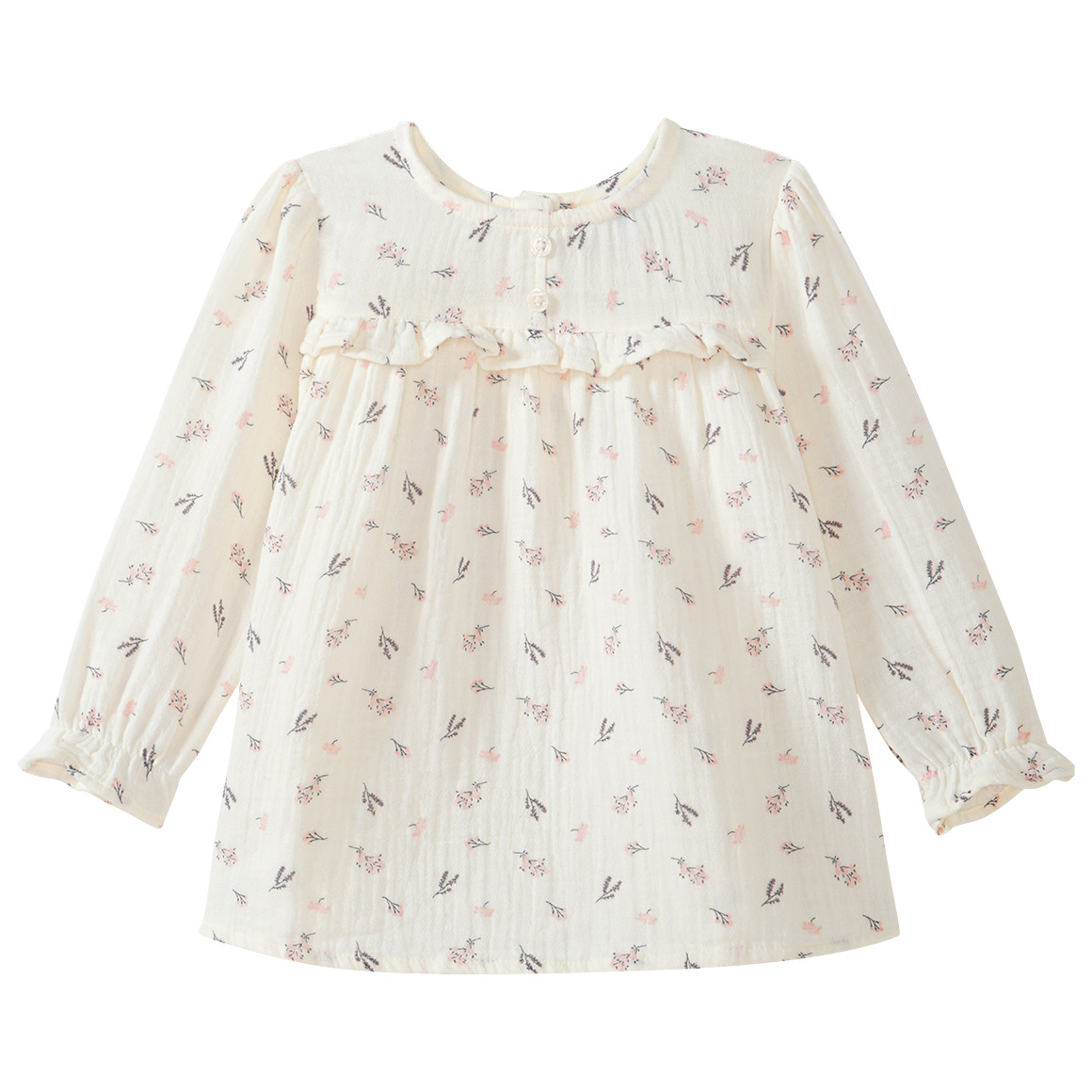 Baby Musselin-Bluse mit Blümchen-Print