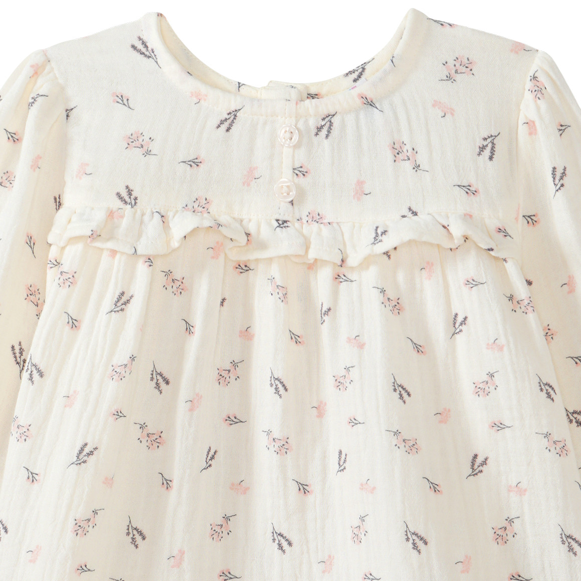 Baby Musselin-Bluse mit Blümchen-Print