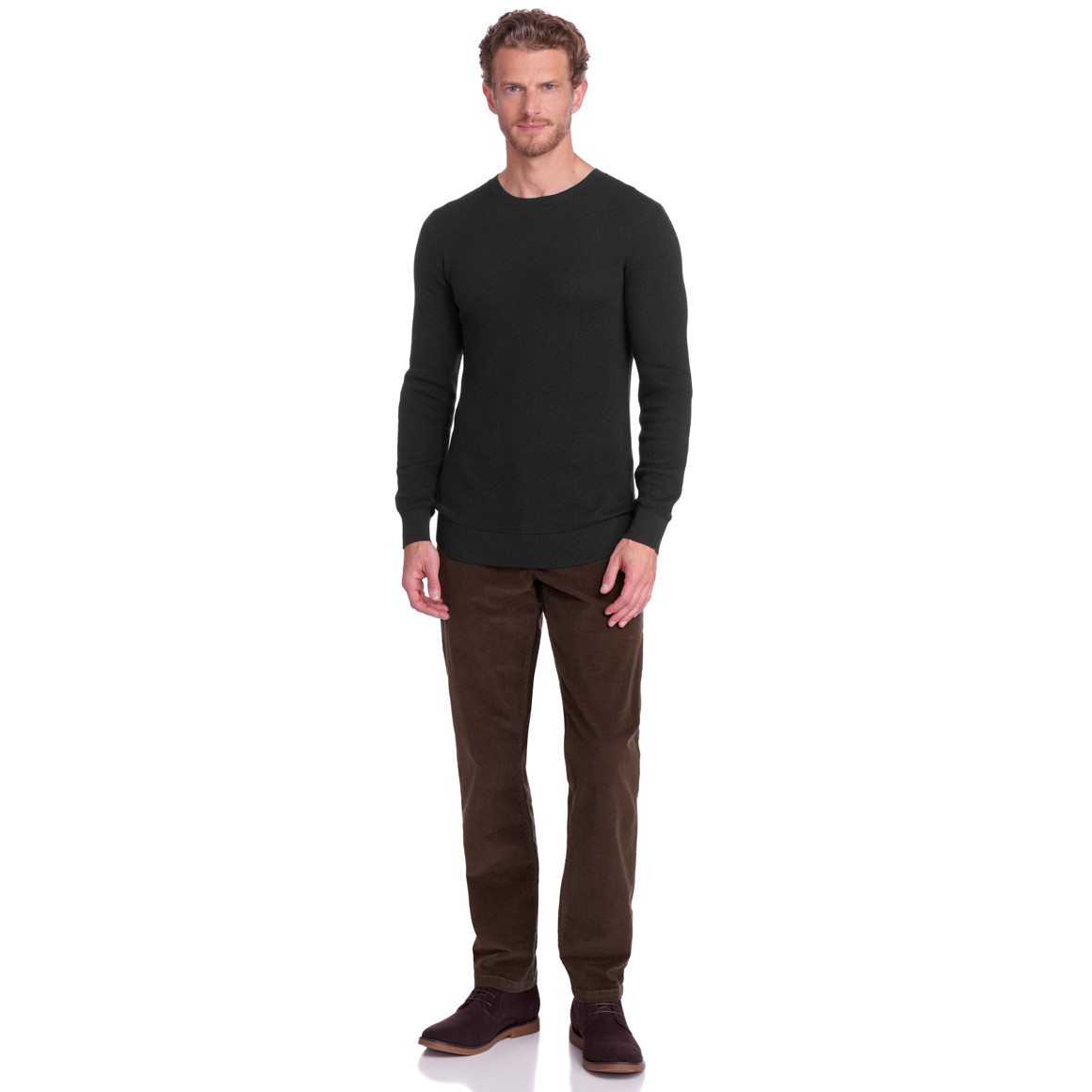 Herren Pullover mit Rundhalsausschnitt
