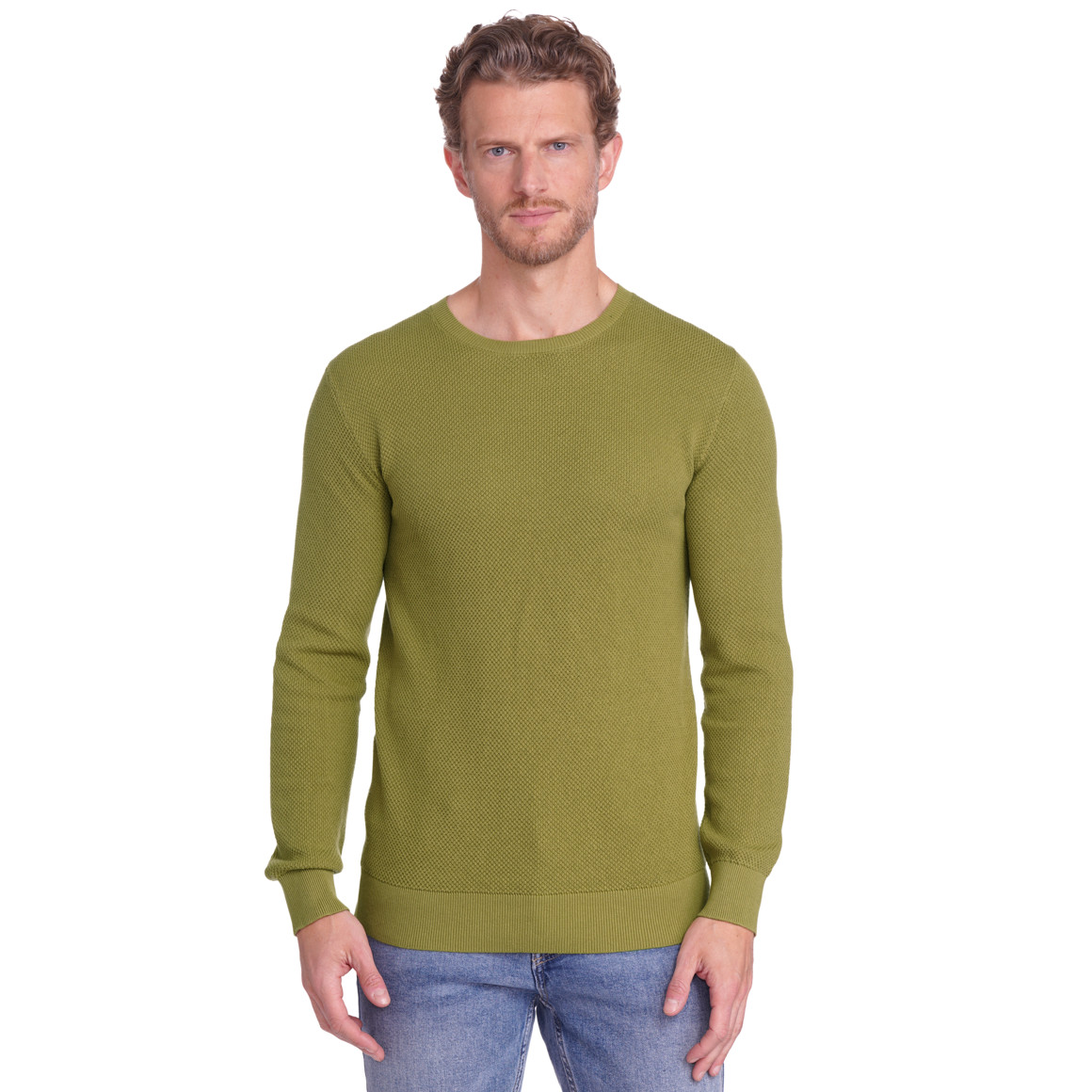 Herren Pullover mit Rundhalsausschnitt