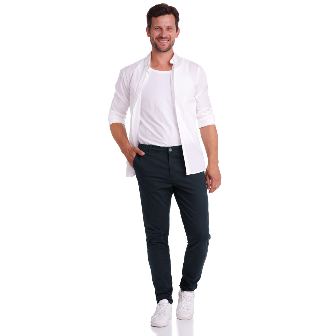 Herren Chinohose in Unifarben