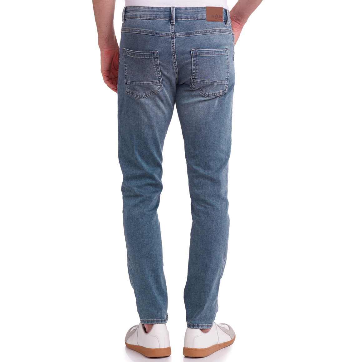 Slim fit jeans met vijf zakken voor heren