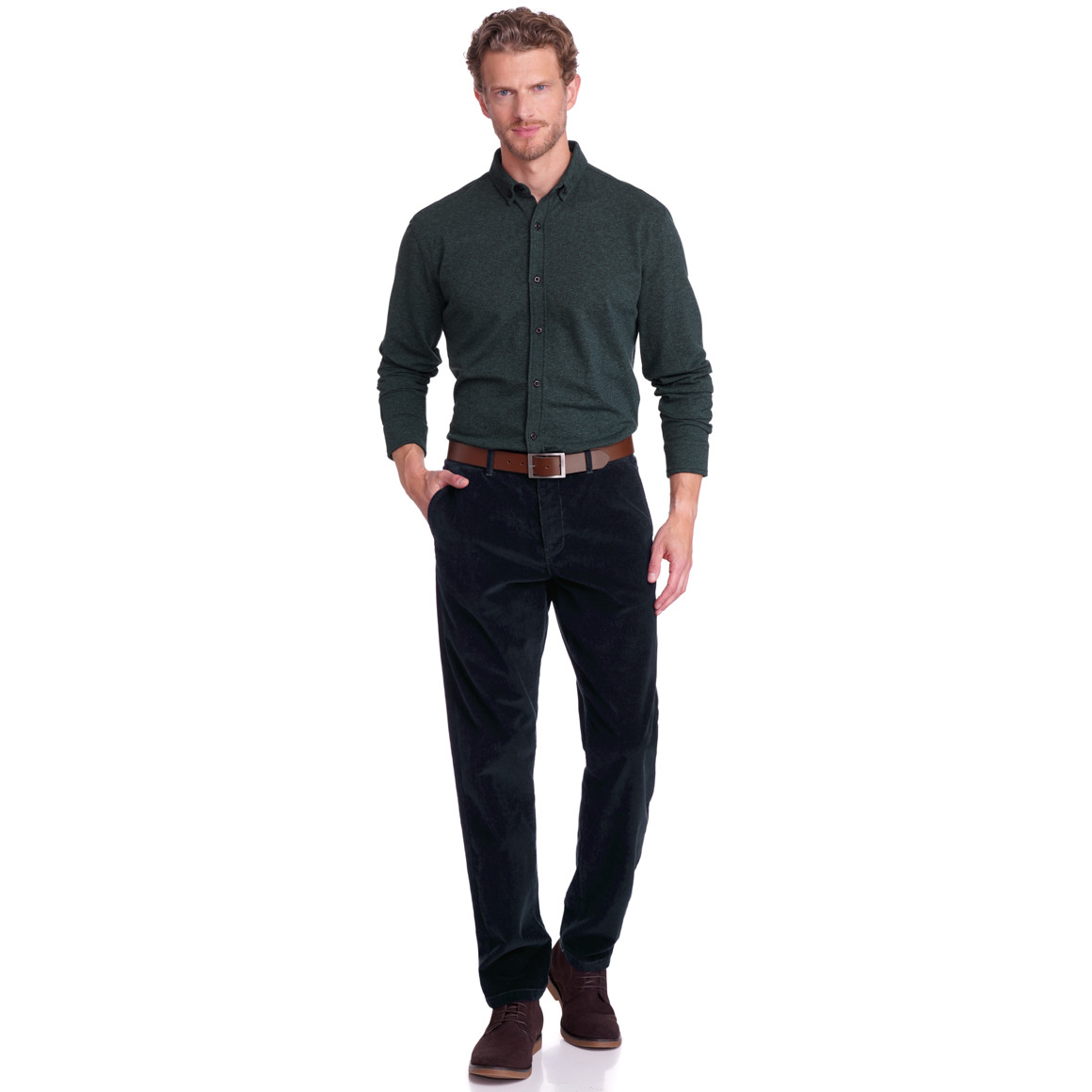 Corduroy herenbroek met vier zakken