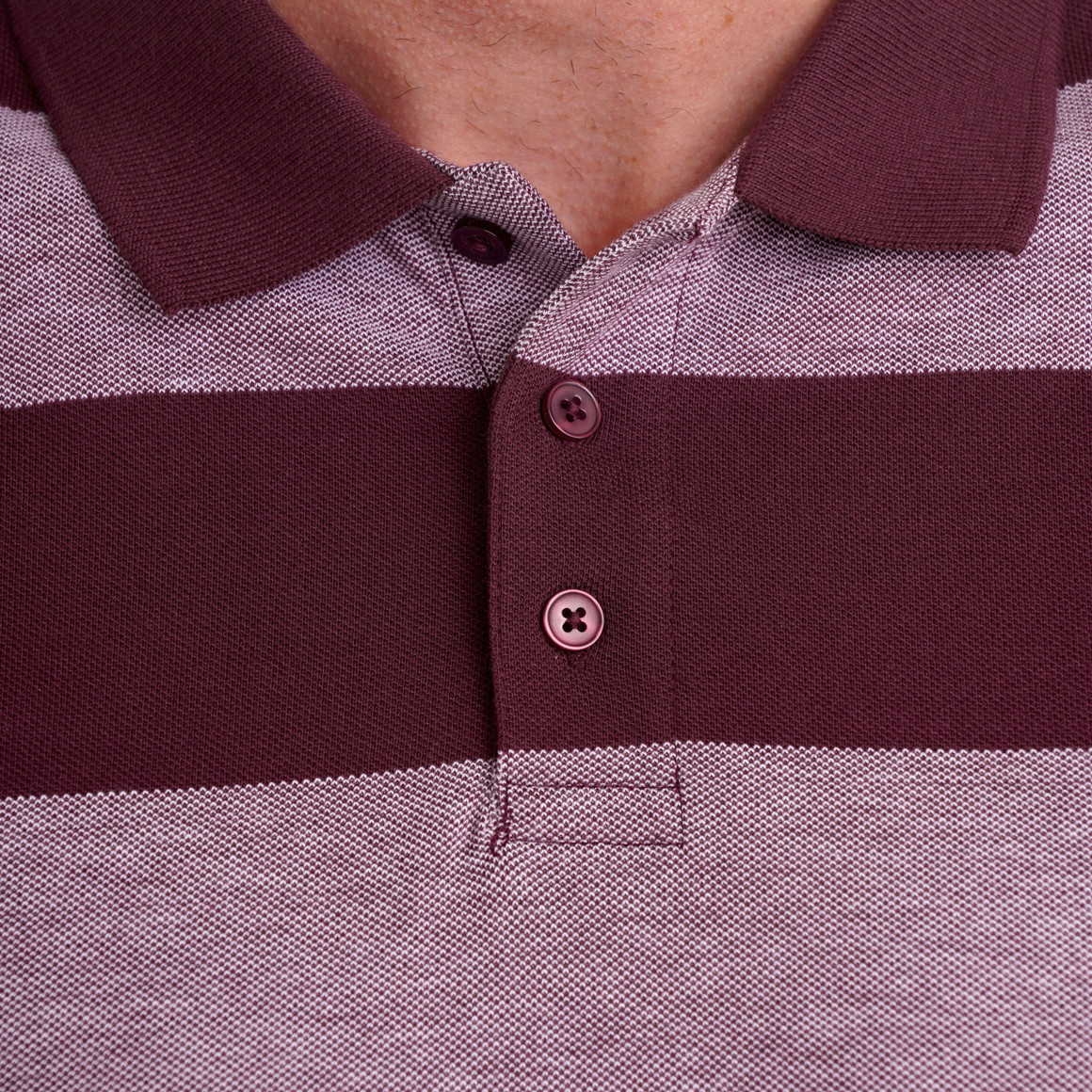 Herren Poloshirt mit breiten Streifen