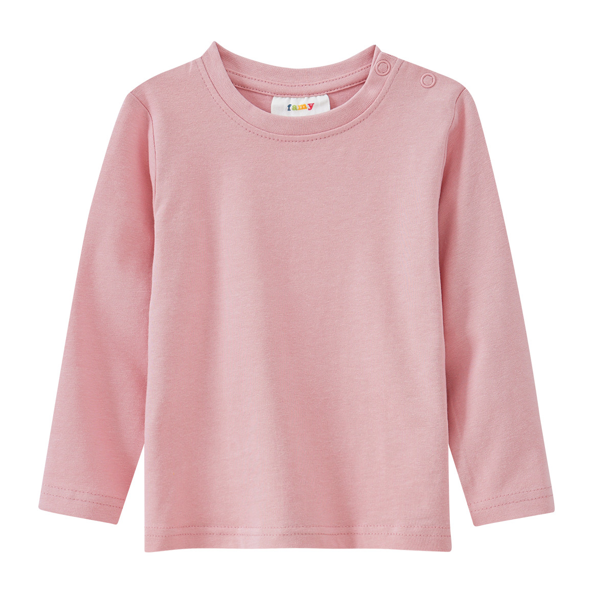 3 Baby Langarmshirts in Unifarben