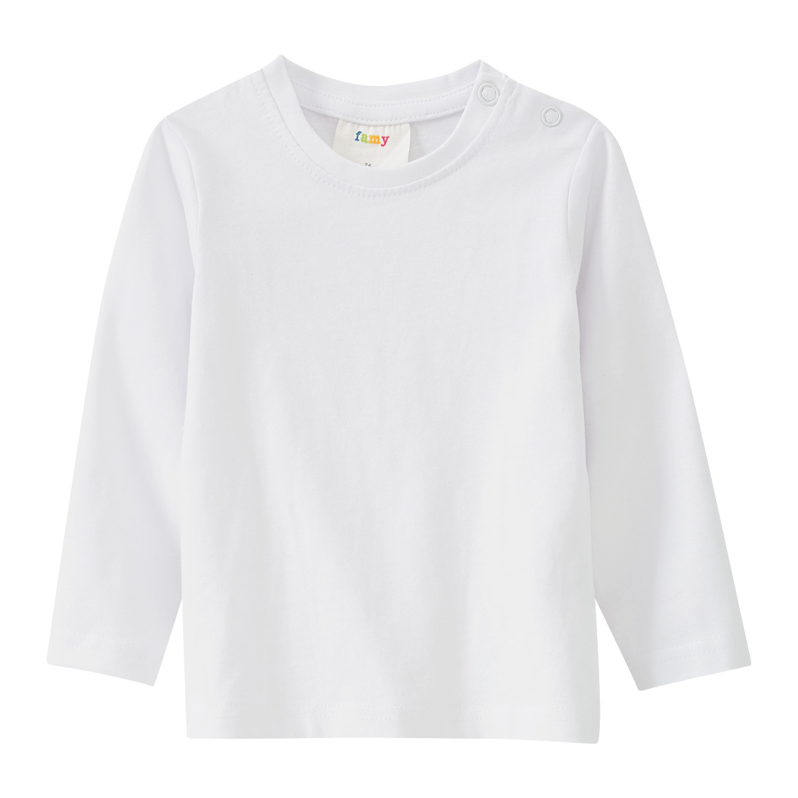 3 Baby Langarmshirts in Unifarben