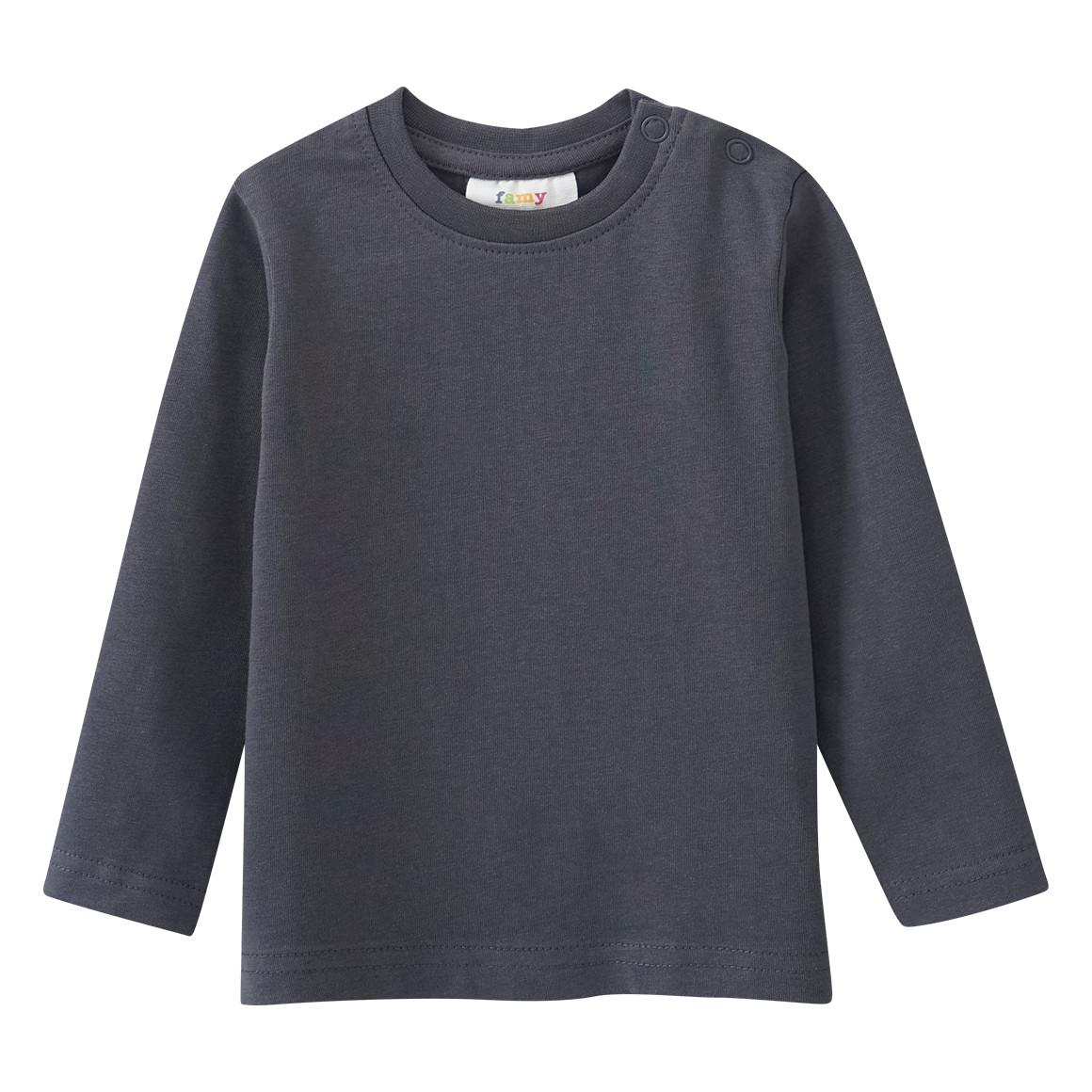 3 Baby Langarmshirts in Unifarben