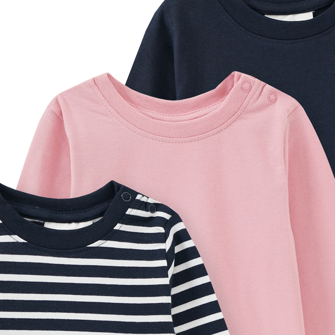 3 Baby Langarmshirts im Set