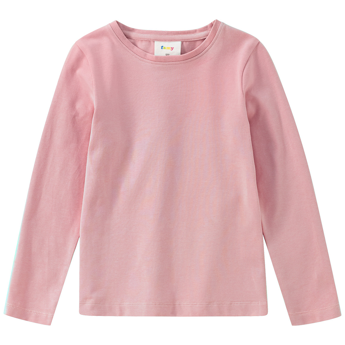 3 Mädchen Langarmshirts in Unifarben